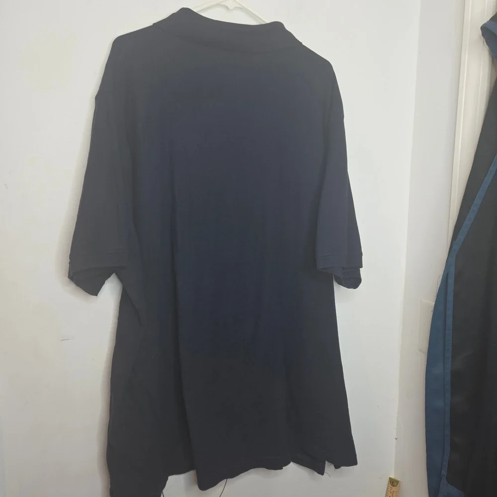 Harbor Bay Mens 5XL Navy Blue Short Sleeve 100% Cotton Pique Polo Shirt